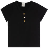Cap Sleeve Henley - Denny's