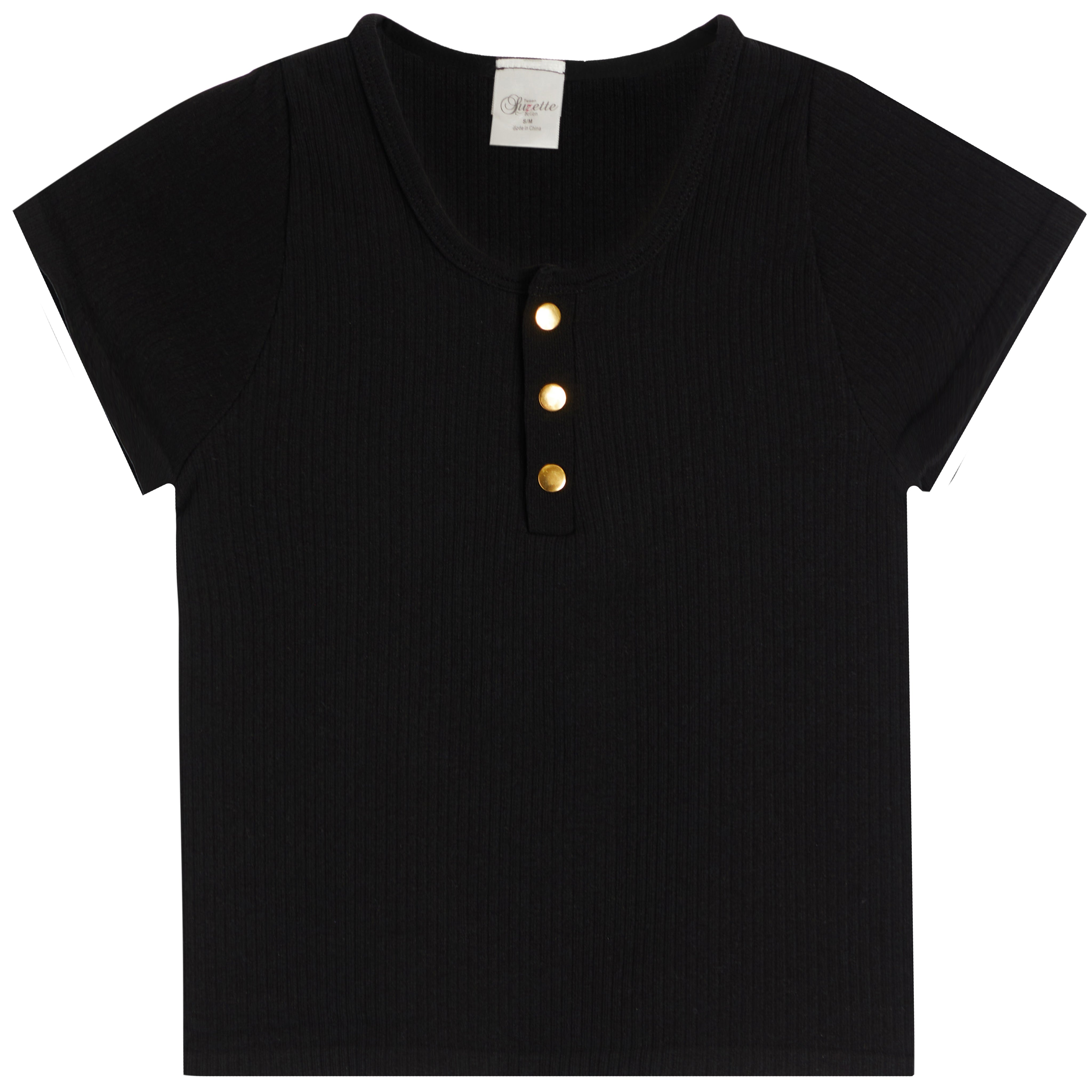 Cap Sleeve Henley - Denny's