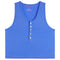 Waffle Snap Henley Crop Tank - Denny's