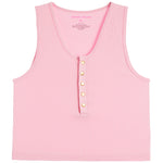 Waffle Snap Henley Crop Tank - Denny's