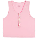 Waffle Snap Henley Crop Tank - Denny's
