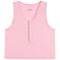 Waffle Snap Henley Crop Tank - Denny's
