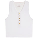 Waffle Snap Henley Crop Tank - Denny's