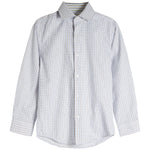 Blue & Bronze Check Dress Shirt - Denny's