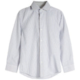 Blue & Bronze Check Dress Shirt - Denny's