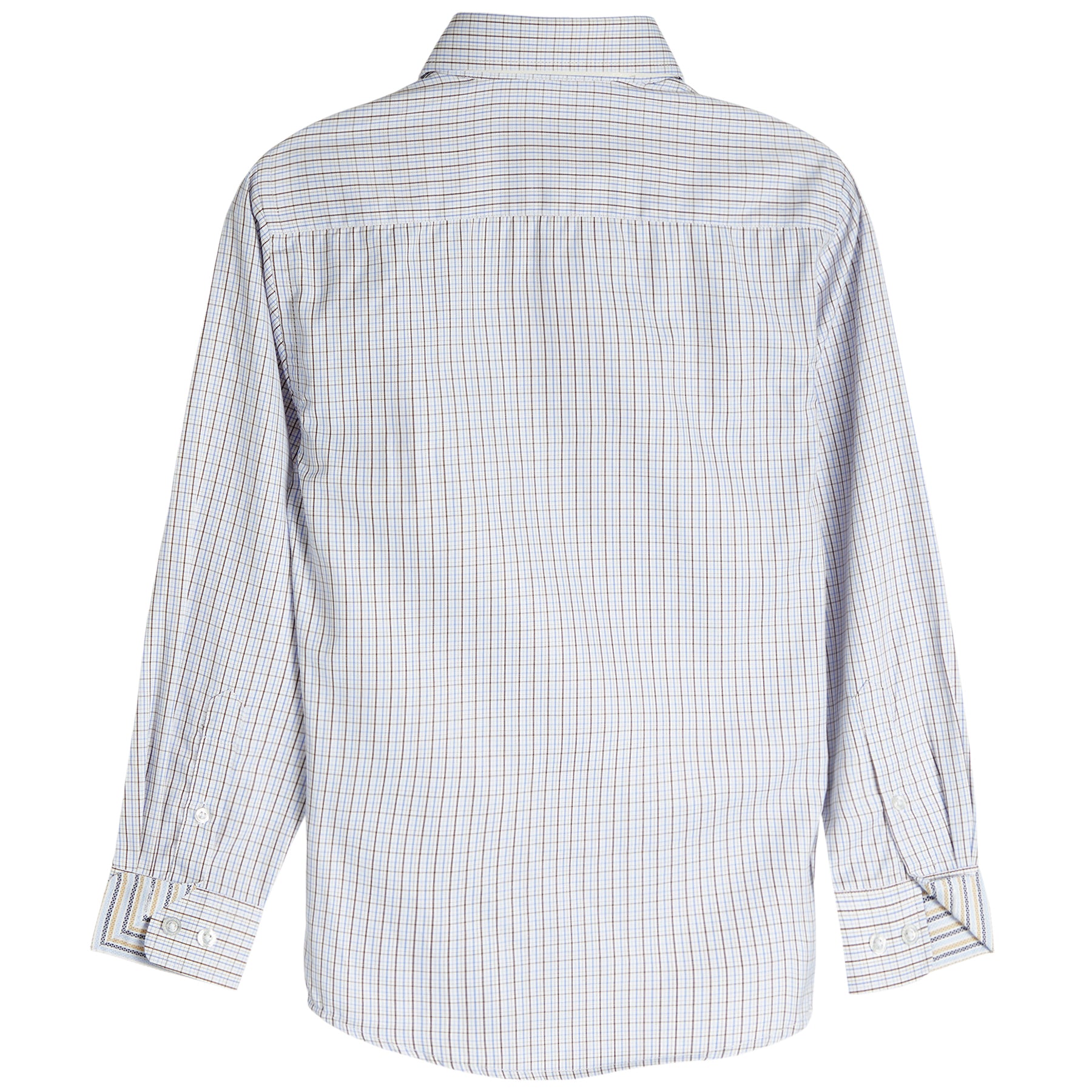 Blue & Bronze Check Dress Shirt - Denny's