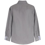 Navy & Grey Micro Stitch Dress Shirt - Denny's