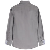 Navy & Grey Micro Stitch Dress Shirt - Denny's