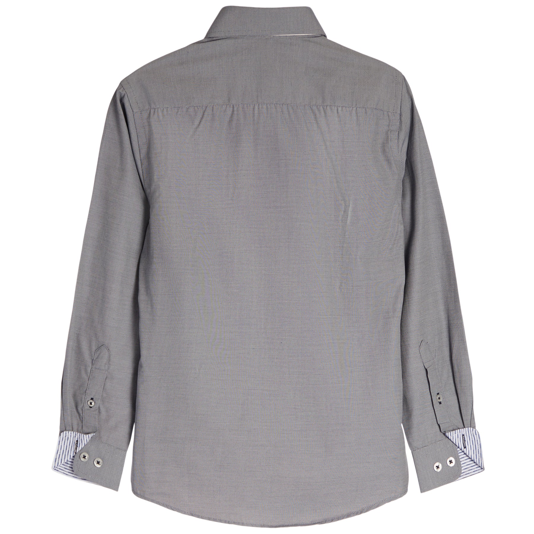 Navy & Grey Micro Stitch Dress Shirt - Denny's