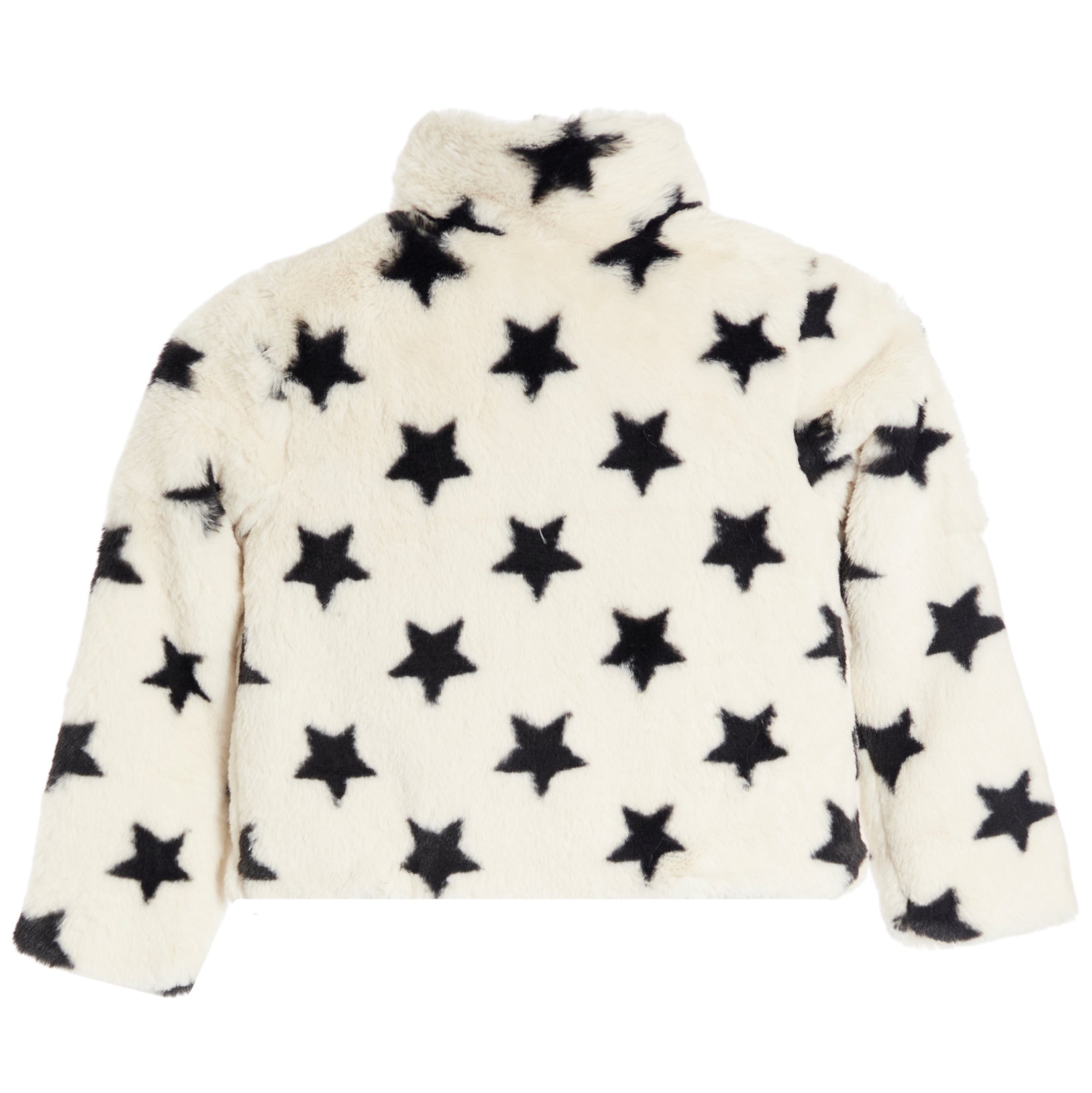 Star Print Moto Fur Jacket - Denny's