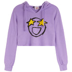 Star Eye Smiley Cropped Hoodie - Denny's