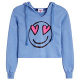 Heart Eye Smiley Cropped Hoodie - Denny's