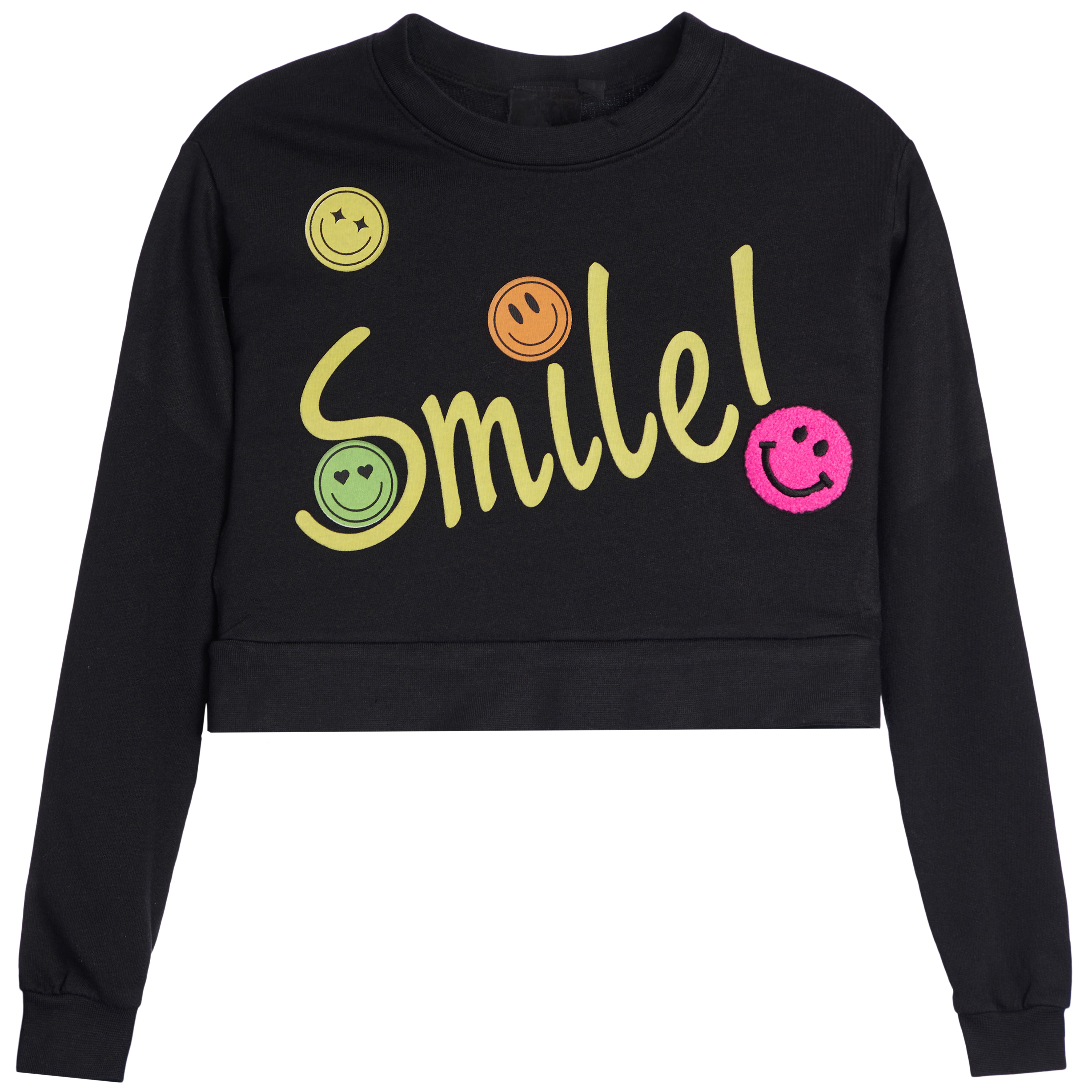 Smile! Cropped Sweatshirt - Denny's