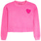 Crew Sweatshirt With Pink Plush Heart - Denny's