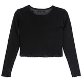 Long Sleeve Lettuce Edge Tee - Denny's