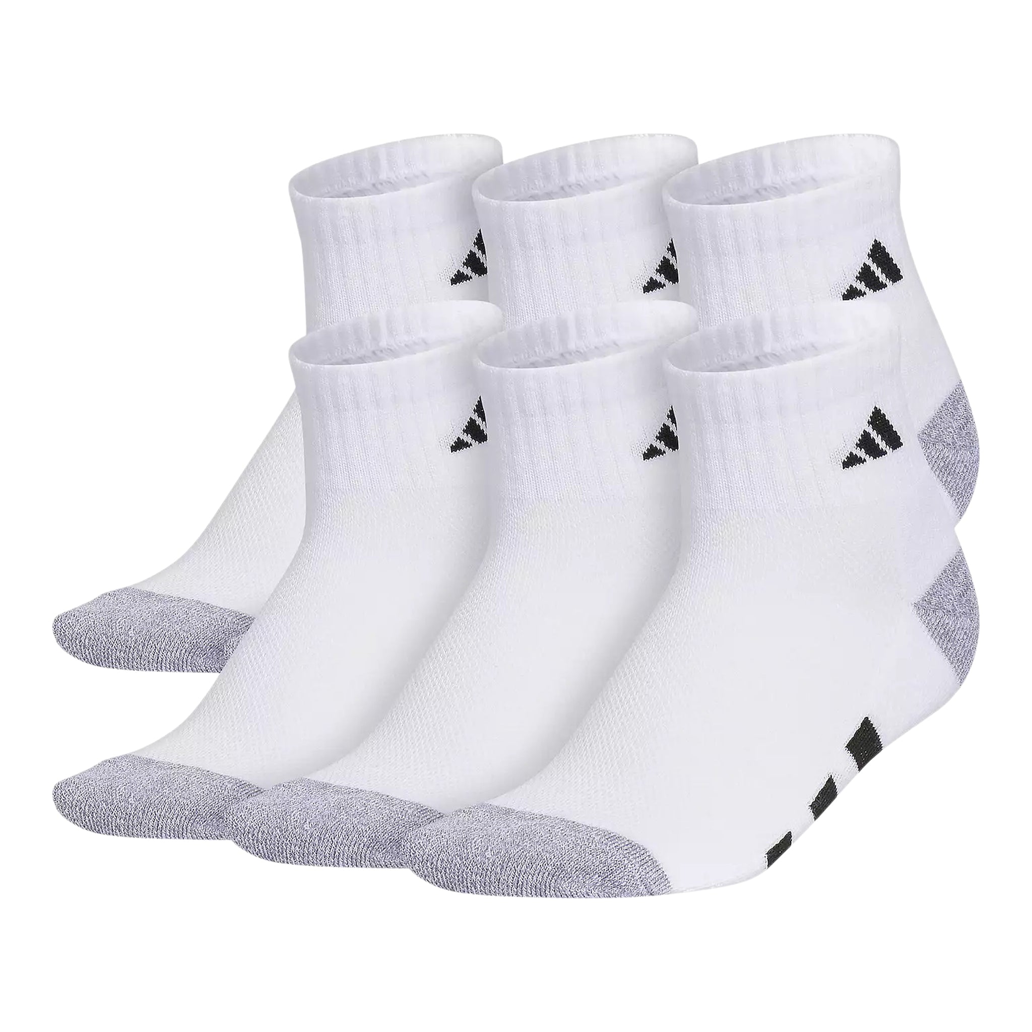Youth 6pk Quarter White Sock 2-5Y - Denny's