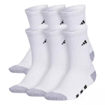 Youth 6pk Crew White Socks 5-7Y