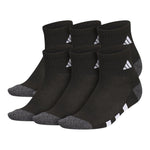 Youth 6pk Quarter Black Sock 5-7Y - Denny's