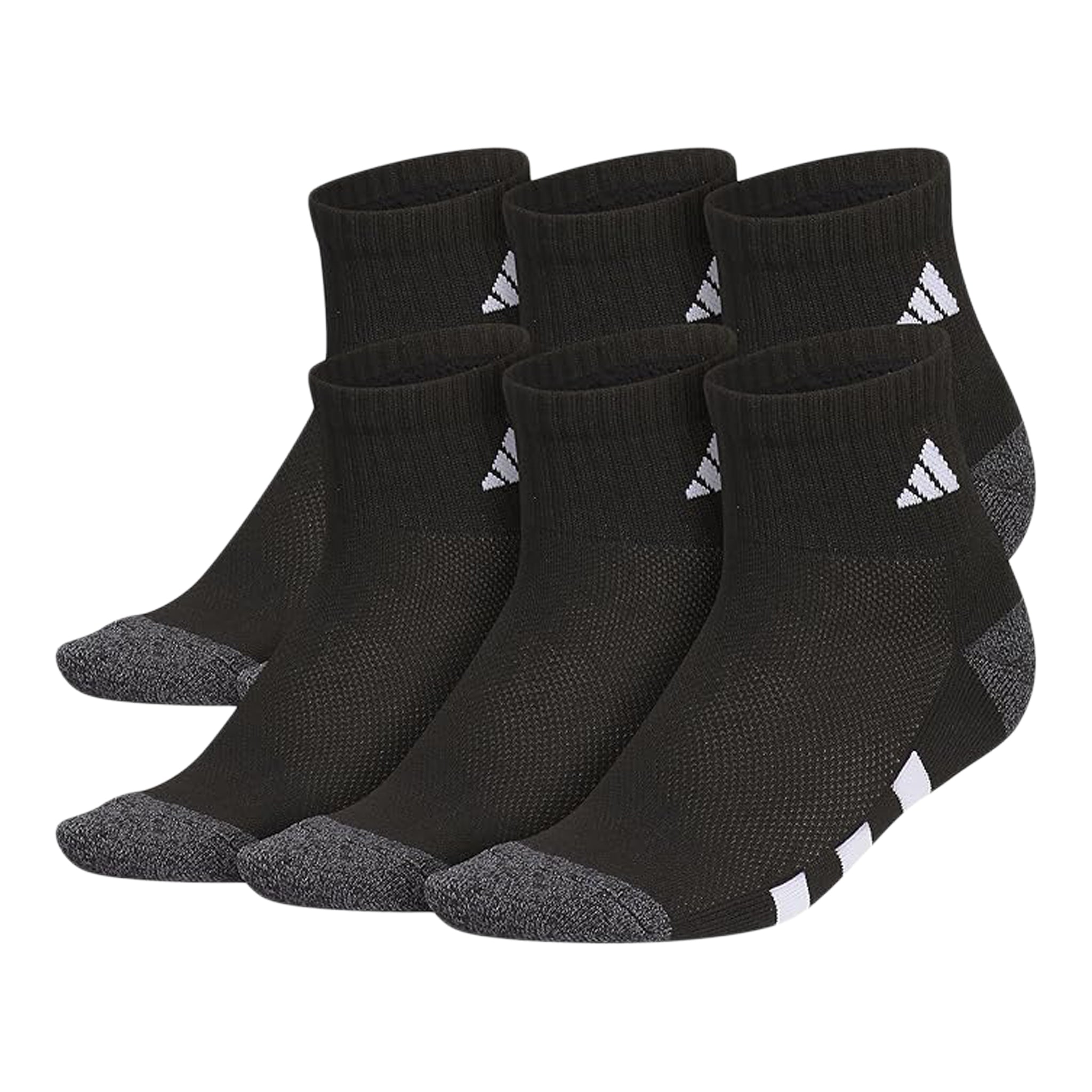 Youth 6pk Quarter Black Sock 5-7Y - Denny's
