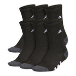 Youth 6pk Crew Black Socks