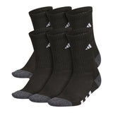 Youth 6pk Crew Black Socks