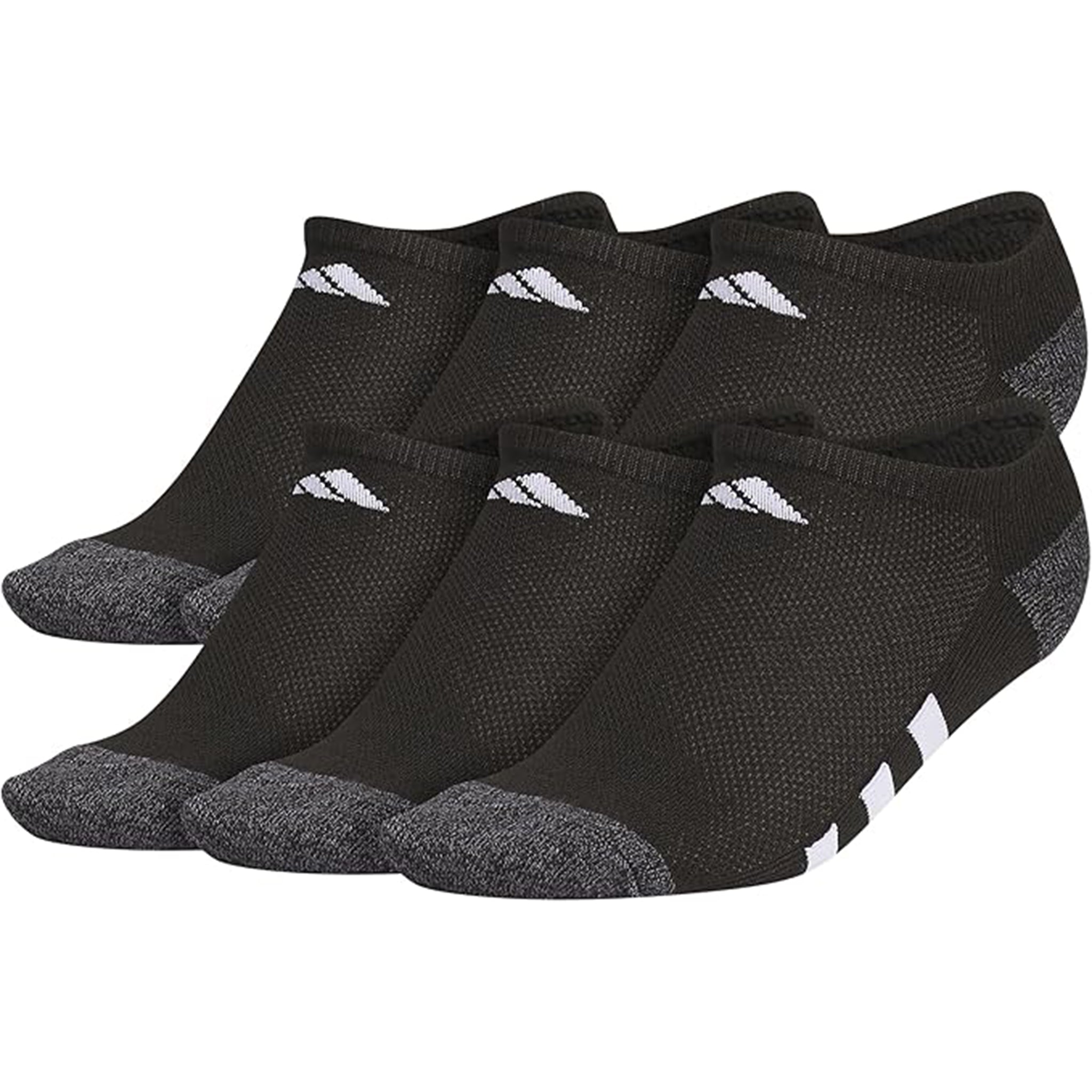 Youth 6pk No Show Black Sock