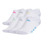 Girls 6pk No Show White Sock 5-7Y - Denny's