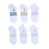 Womens Superlite 6pk No Show White Socks