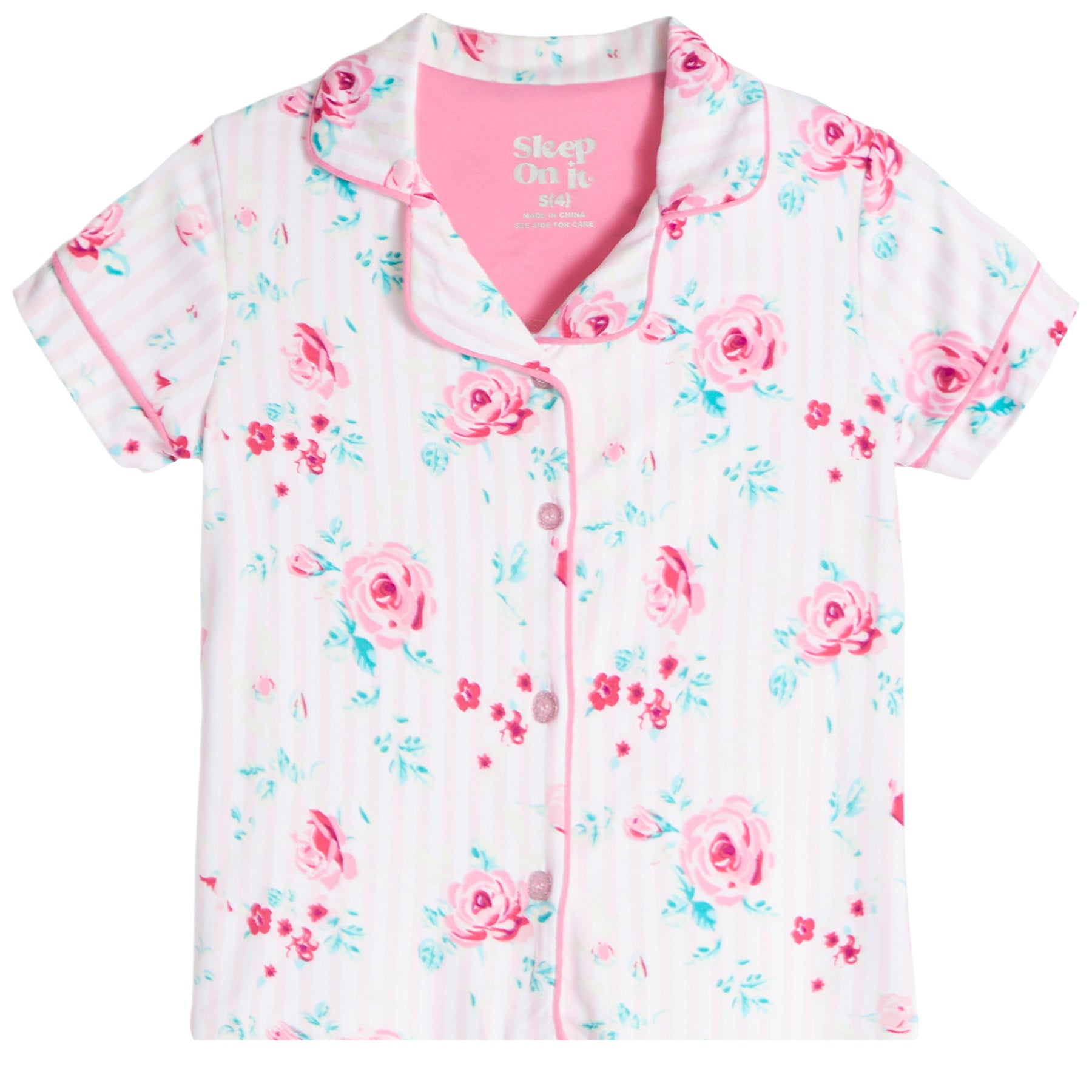 2pc Floral Stripe Short Set - 4-6x - Denny's