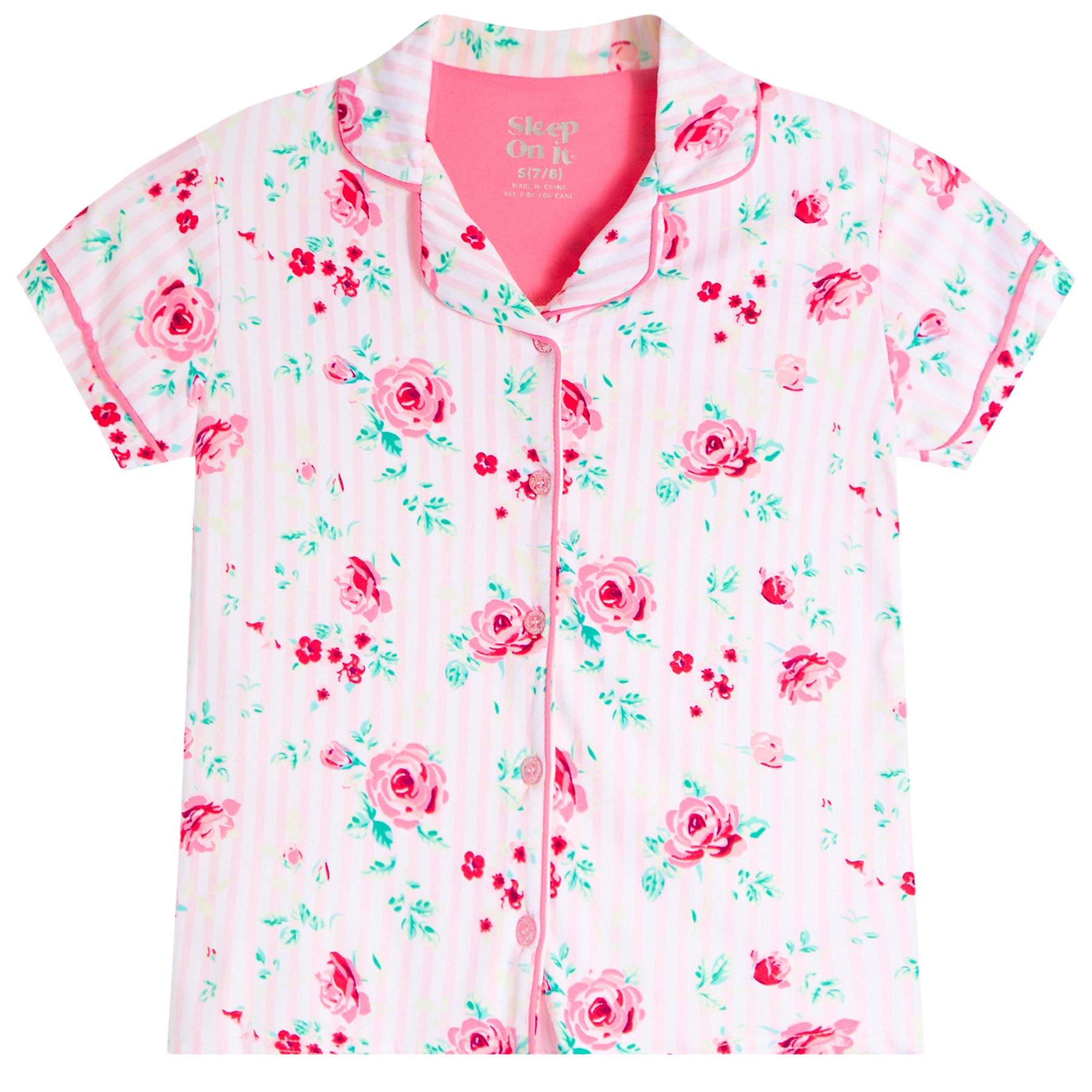 2pc Floral Stripe Short Set - Denny's