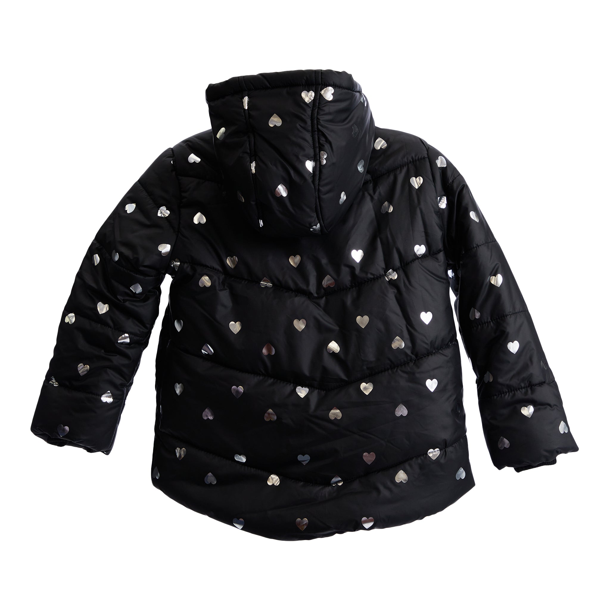 Heart Print Puffer Jacket - Denny's