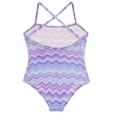 1pc Glitter Zig Zag Bathing Suit