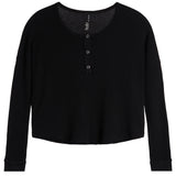 Drop Shoulder Henley Tee - Denny's