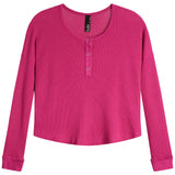 Drop Shoulder Henley Tee - Denny's
