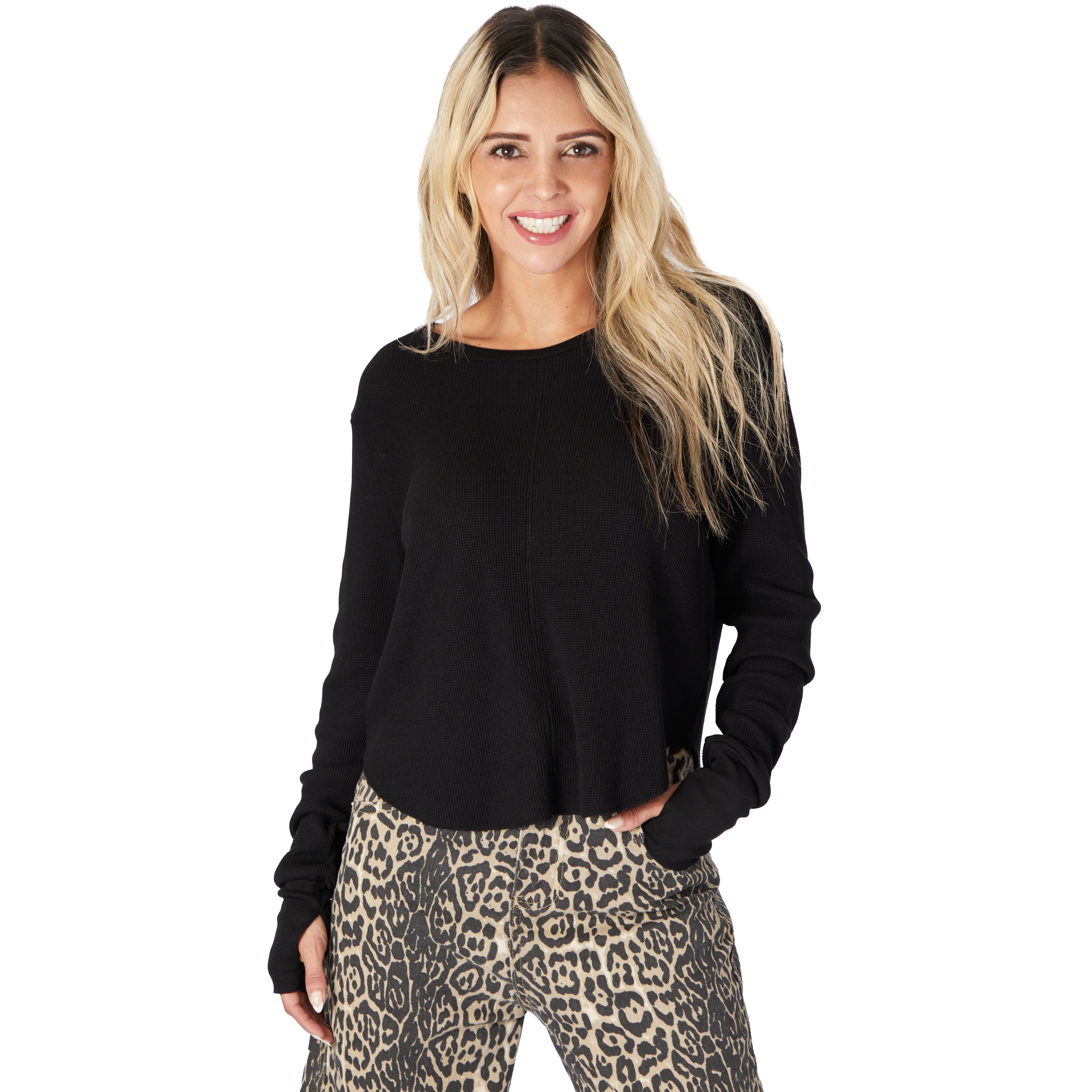 Crop Thumbholes Thermal - Denny's