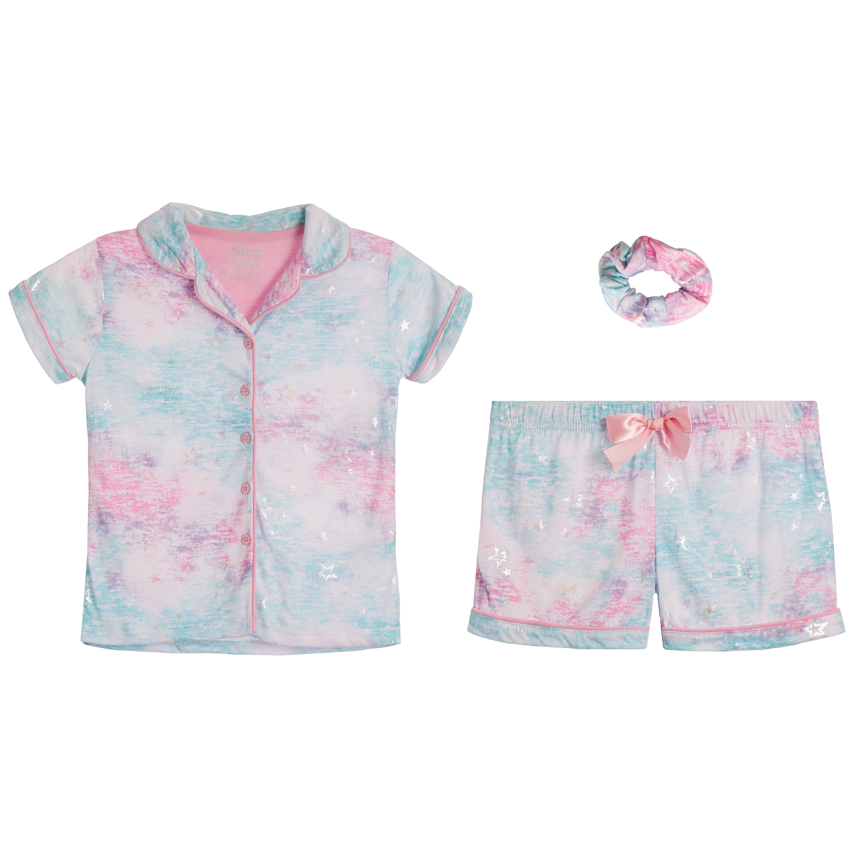3pc Iridescent Stars PJ & Scrunchie Set - Denny's