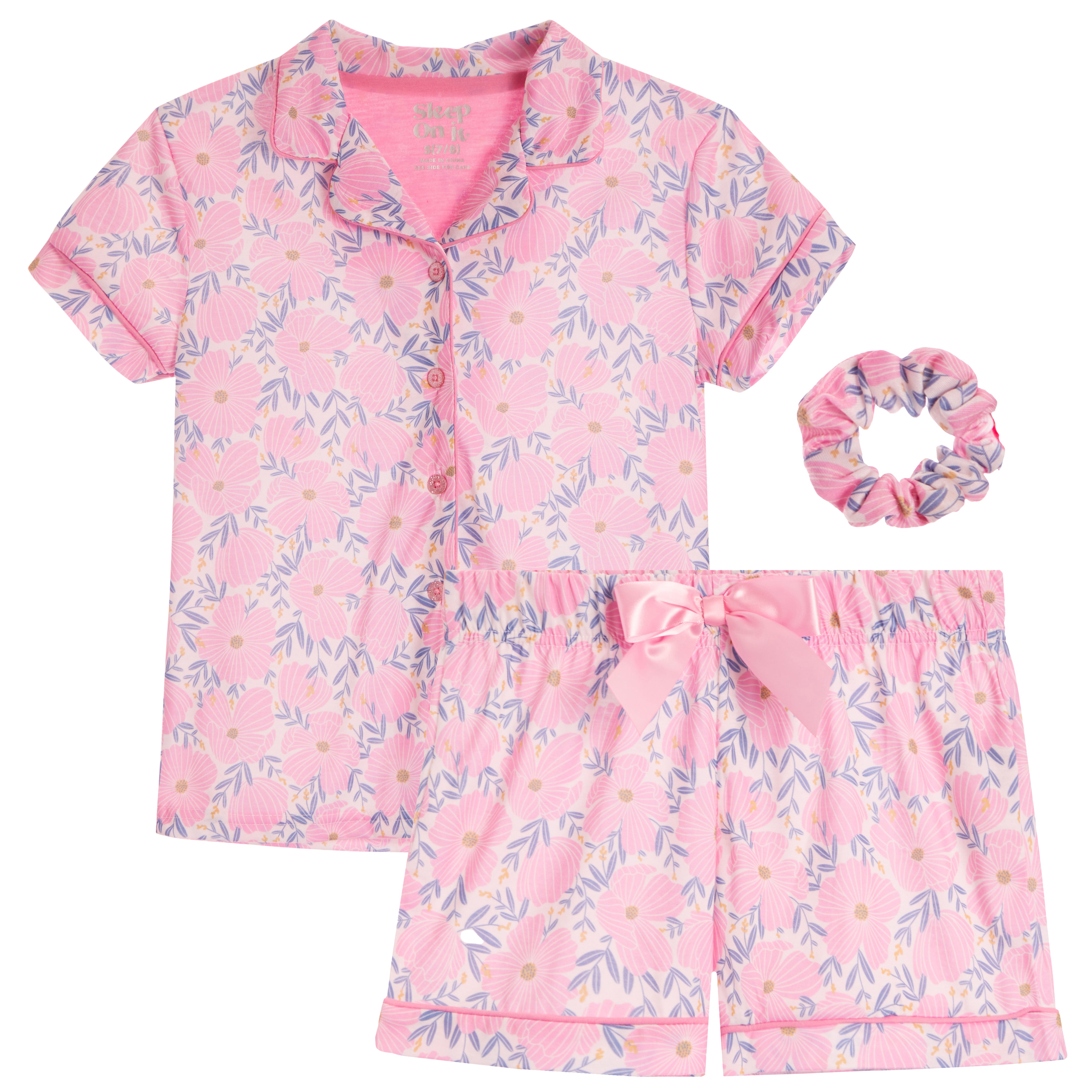 Pink Floral 2pc Short Set - Denny's
