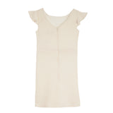 Ruffle Sleeve Straight Dress - Denny's