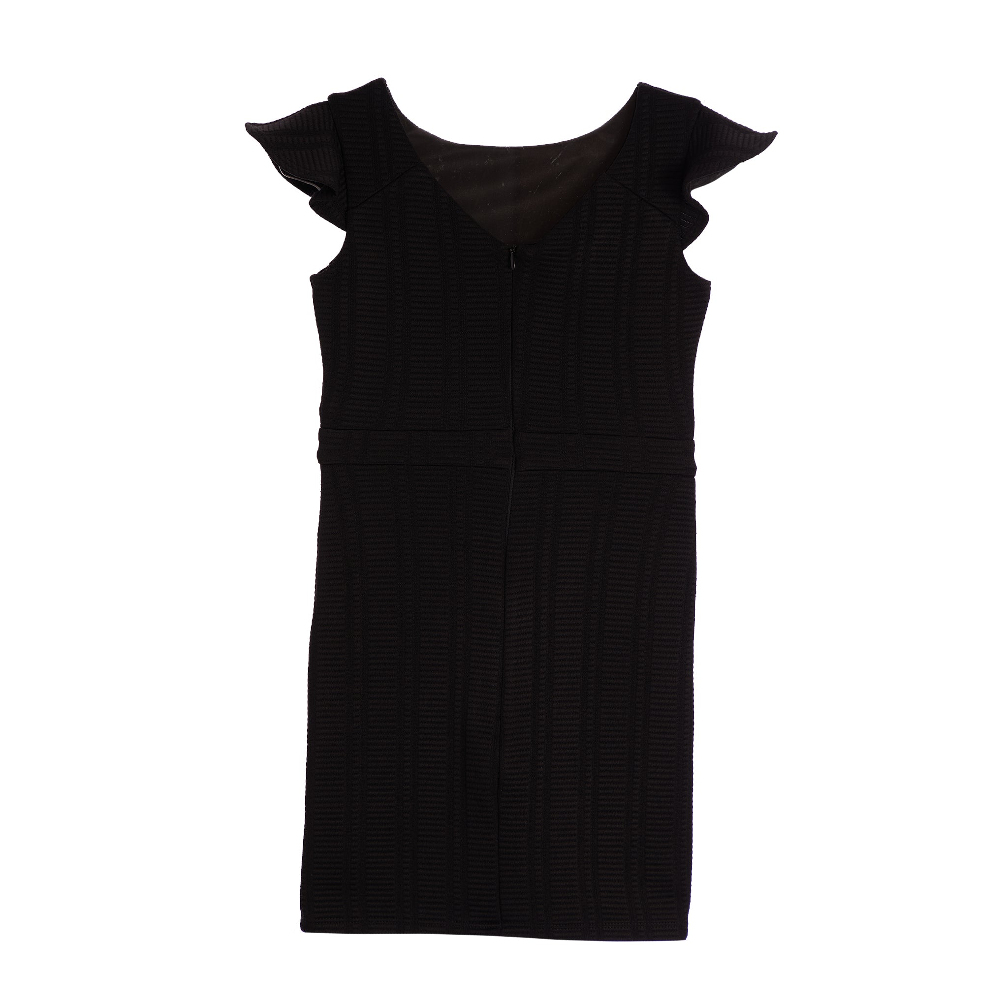 Ruffle Sleeve Straight Dress - Denny's