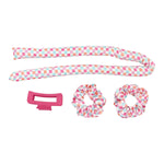 Checks Satin Heatless Curling Set - Denny's