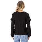Ruffle  Long Sleeve Crew - Denny's