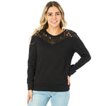 Lace Yoke Sweatshirt - Denny's