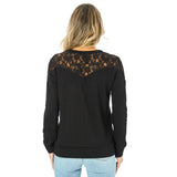 Lace Yoke Sweatshirt - Denny's