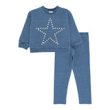 2pc Star Knit Denim Set