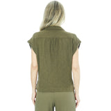 Collar Boxy Pocket Top - Denny's