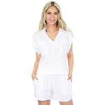 Collar Boxy Pocket Top - Denny's