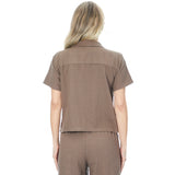 Button Front Boxy Top - Denny's