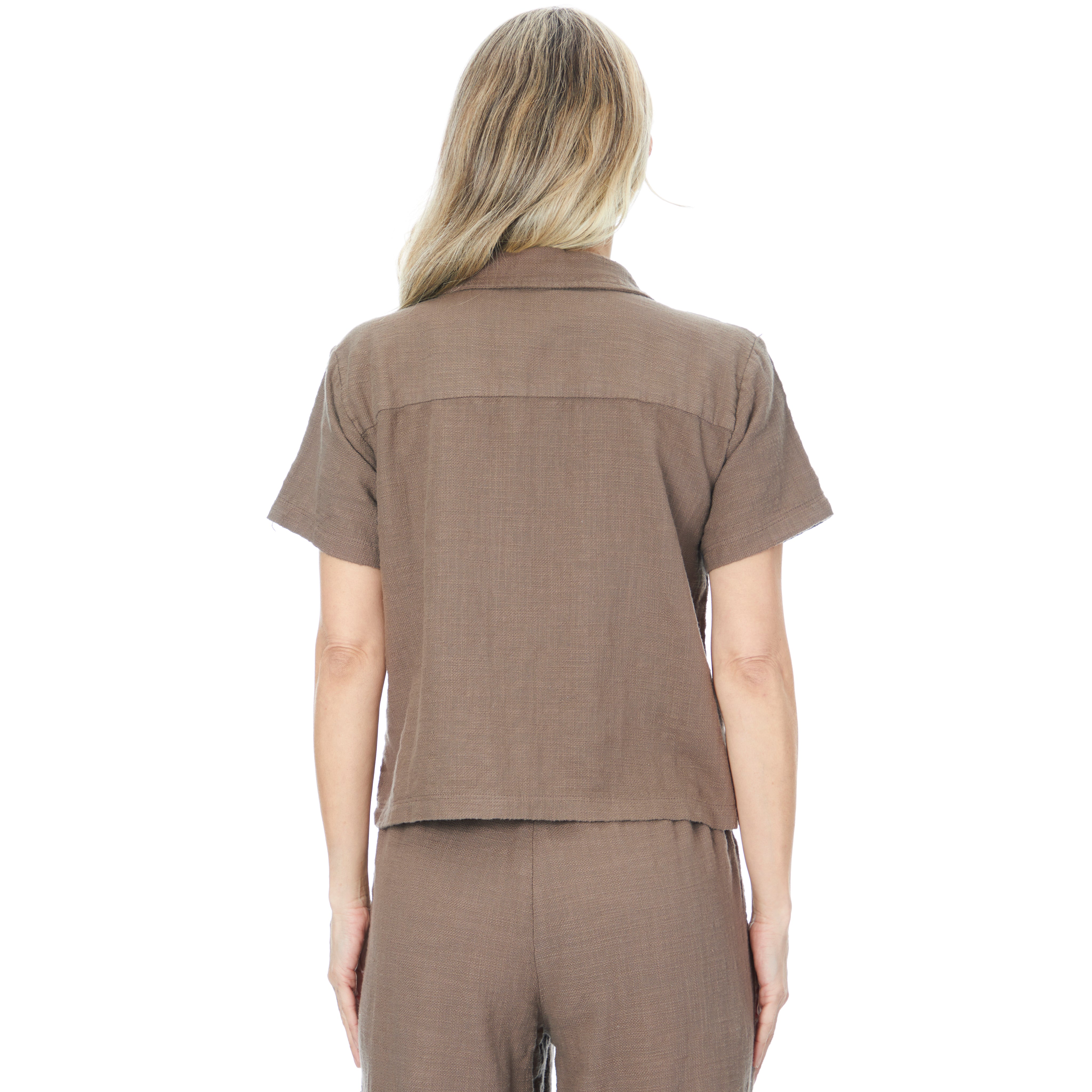 Button Front Boxy Top - Denny's