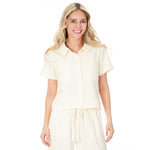 Button Front Boxy Top - Denny's