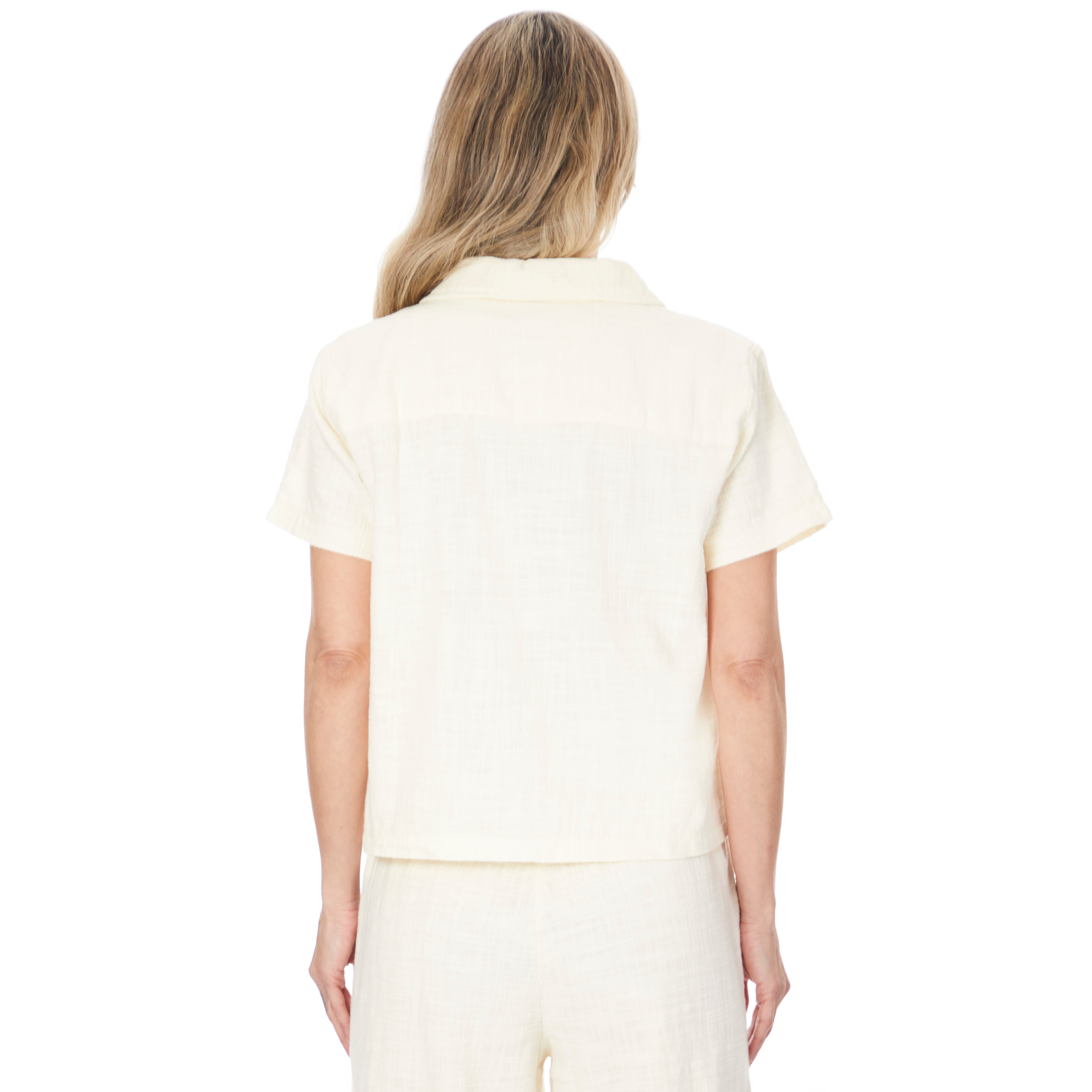 Button Front Boxy Top - Denny's